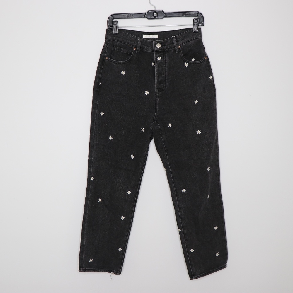 PacSun Black Daisy Straight Leg Jeans Size 26